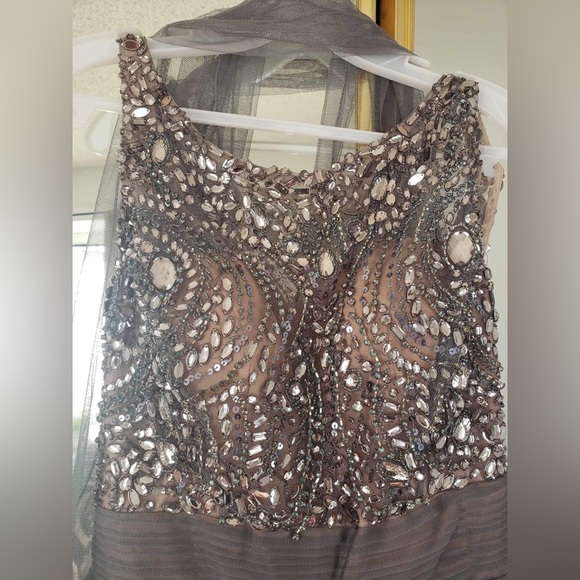 Grey Grad Dress with Bling - Picture 1 of 7